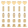 40Pcs 5 Style Brass Bead Caps & Beads KK-CA0001-61G-1