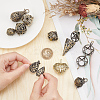 Tibetan Style Brass Cage Pendants KK-SC0004-35-3