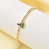 Christmas Brass Micro Pave Cubic Zirconia Link Bracelets BJEW-K289-01B-G-1