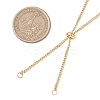2MM Brass Curb Chain Slider Necklace Making AJEW-JB01545-03-2