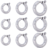 15Pcs 3 Styles 316 Surgical Stainless Steel Spring Gate Rings STAS-BBC0007-83-7