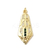 Brass Micro Pave Cubic Zirconia Pendants KK-U047-07G-01-1
