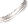Tarnish Resistant 304 Stainless Steel Cuff Bangles STAS-I110-10-4mm-P-3