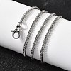 2MM 304 Stainless Steel Wheat Chain Necklaces for Men STAS-V011-03C-P-3