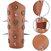 Imitation Leather Punk Style Cuff Wristband for Bikers AJEW-WH0258-905A-6