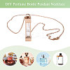 1Pc Glass Hourglass Rectangle Pet Memorial Keepsake Urn Ashes Pendant Necklaces NJEW-CA0001-27RG-4