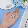 2Pcs Angel Wings Zinc Alloy Rhinestone Brooches for Backpack Clothes Wedding Party JEWB-WR0001-12P-3