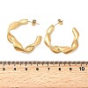 304 Stainless Steel Twist C-Shaped Stud Earrings EJEW-A139-01G-5