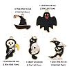 10Pcs 5 Styles Eco-Friendly Alloy Enamel Pendants ENAM-FP0003-20-3
