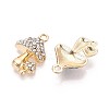 Rack Plating Alloy Rhinestone Pendants PALLOY-T091-25M-G-3
