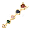 Brass Micro Pave Cubic Zirconia Pendants KK-K418-03A-G-2