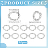 50Pcs 304 Stainless Steel Twisted Open Jump Rings STAS-LP0004-98-2