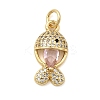 Brass Micro Pave Cubic Zirconia Pendants KK-C137-08G-02-1