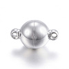 Tarnish Resistant 304 Stainless Steel Magnetic Clasps with Loops X-STAS-F108-08P-1