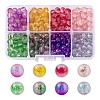 360Pcs 8 Colors Frosted Spray Painted Glass Beads GLAA-YW0001-40-1