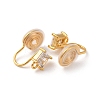 Brass Micro Pave Cubic Zirconia Ear Cuff Findings KK-F898-15B-G-2