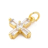 Brass Micro Pave Cubic Zirconia Pendants KK-S510-33G-01-2