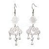 Brass & 304 Stainless Steel Dangle Earrings EJEW-TA00436-02-1