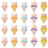 30Pcs 5 Styles Opaque Resin Imitation Animal Pizza Cabochons RESI-CJ0003-67-8