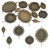 10Pcs 5 Style Alloy Pendant Cabochon Settings HJEW-TAC0119-1