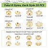 160Pcs 8 Style 304 Stainless Steel Bead Caps STAS-PH0004-45-2