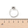 Rhodium Plated 925 Sterling Silver Moissanite Adjustable Rings RJEW-U038-12P-5