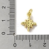 Brass Micro Pave Cubic Zirconia Charms KK-M283-16B-02-3