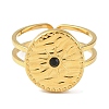 Ion Plating(IP) 304 Stainless Steel Open Cuff Ring for Women RJEW-F166-07G-02-2
