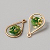 Resin Gold Foil Pendants RESI-TAC0010-97B-2