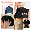 5Pcs 5 Styles Bowknot Iron Brooches for Backpack Clothes JEWB-AR0001-18-5