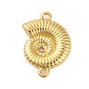 Rack Plating Brass Shell Shape Connector Charms KK-Z070-14G-1