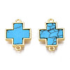 Brass Connector Charms KK-N233-172B-01C-2
