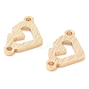 Brass Laser Cut Heart Connector Charms KK-U028-06G-2