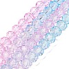 Transparent Painted Glass Beads Strands DGLA-A034-T6mm-A22-2