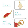 21Pcs 7 Styles Brass Enamel Charms KK-TA0003-19D-5