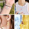 16Pcs 8 Styles Flocky Resin Pendants RESI-TA0003-61-7