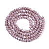 Electroplate Opaque Solid Color Glass Beads Strands EGLA-A044-P2mm-L13-3