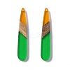 Transparent Resin & Walnut Wood Pendants RESI-M027-12E-1