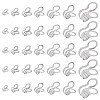 84pcs 7 styles U-Shaped 304 Stainless Steel Clasp STAS-SC0009-13-1