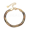 304 Stainless Steel Snake Chain Bracelets for Women BJEW-C103-02G-4