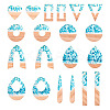 20Pcs 10 Styles Transparent Resin & White Wood Pendants RESI-TA0002-86-1