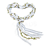 Alloy Tree of Life Cloth Leaf Trim Ribbon Party Decoration HJEW-OC00267-1