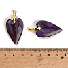 Natural Amethyst Pendants X-G-E570-01G-05-3