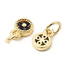Brass Micro Pave Cubic Zirconia Pendants KK-Z147-01G-03-2