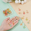 40Pcs 10 Colors Angel Acrylic Pendant Decorations HJEW-PH02043-3