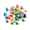 UV Plating Opaque Acrylic European Beads SACR-Z007-01R-1