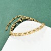 304 Stainless Steel Link Chain Bracelets for Women BJEW-Z143-22G-01-1