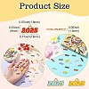 80Pcs 8 Colors Alloy Enamel Pendants ENAM-CJ0006-86-2