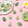 16pcs 4 styles Rack Plating Alloy Enamel Pendants ENAM-YW0005-42-2