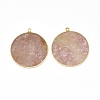 Natural Strawberry Quartz Pendants G-E526-10A-1